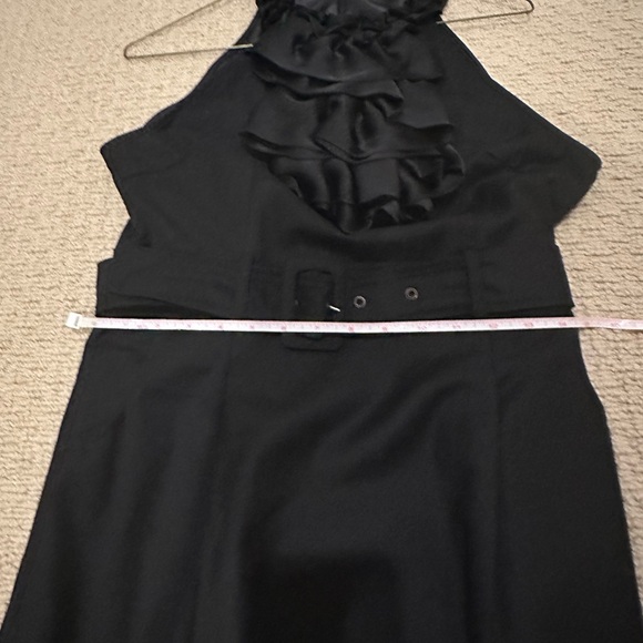 ❤️👗Cute, unique, front-ruffle black dress - Picture 10 of 12
